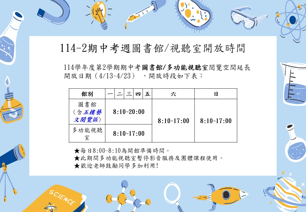 114-2期中考延長開放